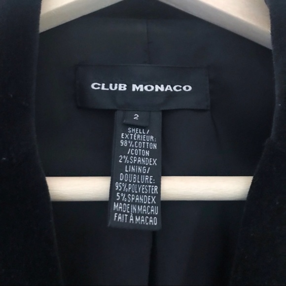 Club Monaco Dark Velvet Blazer - Picture 4 of 8